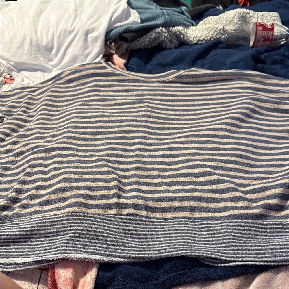 Cherish Blue and Cream Striped Knit